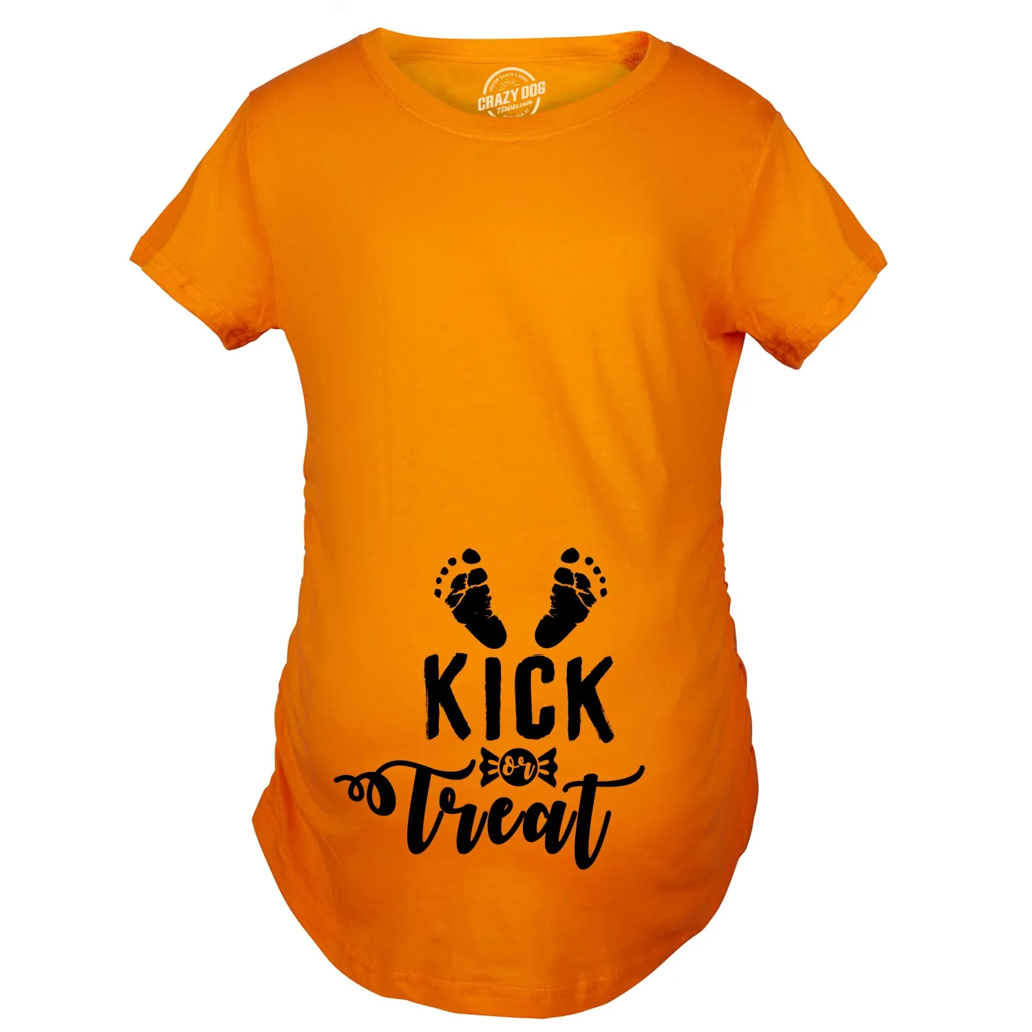 Kick or Treat Maternity T Shirt sold by Crazy Dog T-Shirts product image thumbnail 2