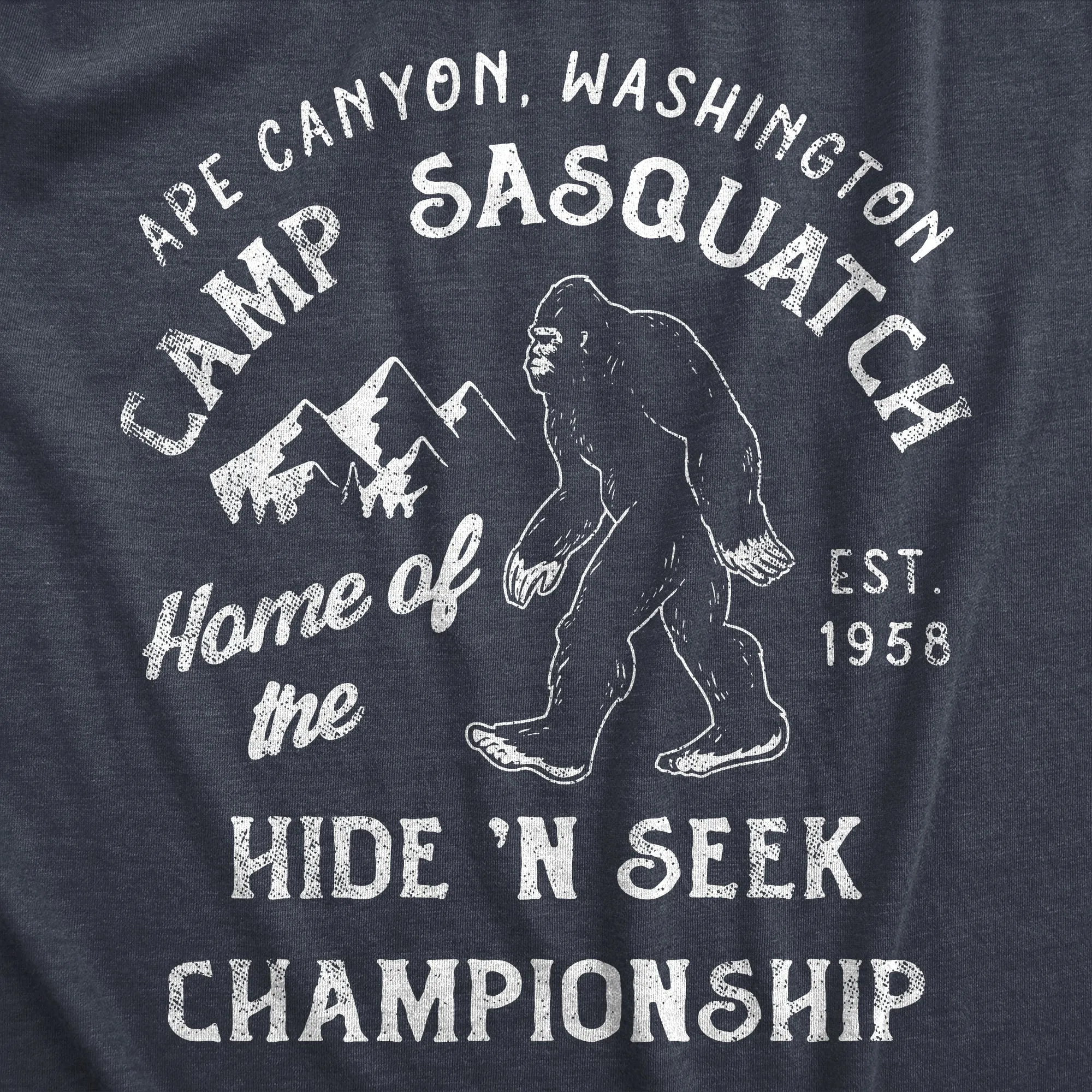 Camp Sasquatch Home Of The Hide And Seek Championship Men's T Shirt sold by Crazy Dog T-Shirts product image thumbnail 2