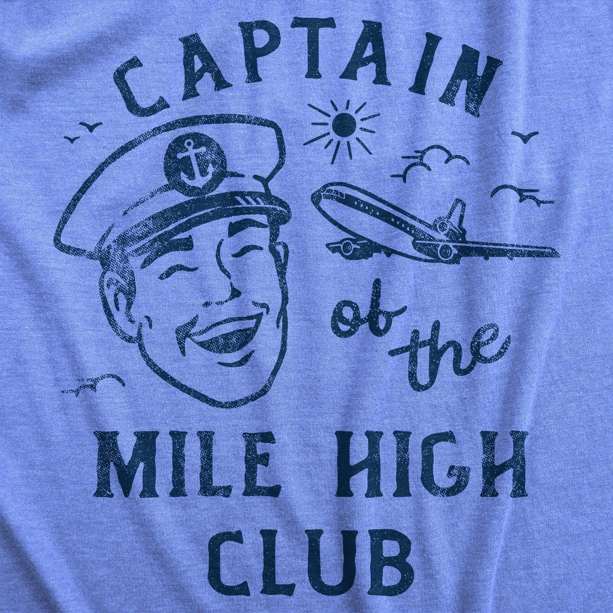 Captain Of The Mile High Club Men's T Shirt sold by Crazy Dog T-Shirts product image thumbnail 2