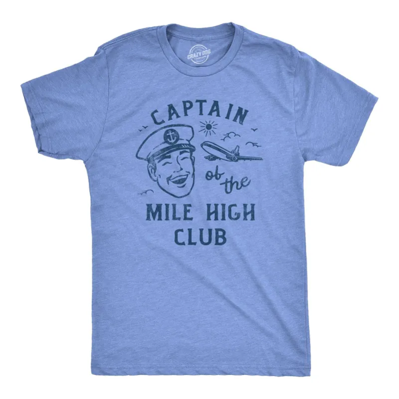 Captain Of The Mile High Club Men's T Shirt sold by Crazy Dog T-Shirts