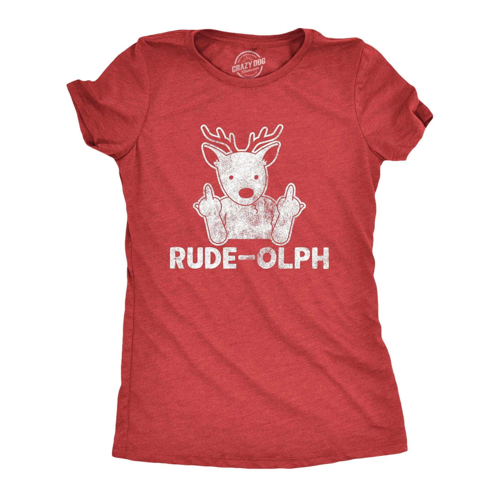 Rude-olph Women's T Shirt sold by Crazy Dog T-Shirts