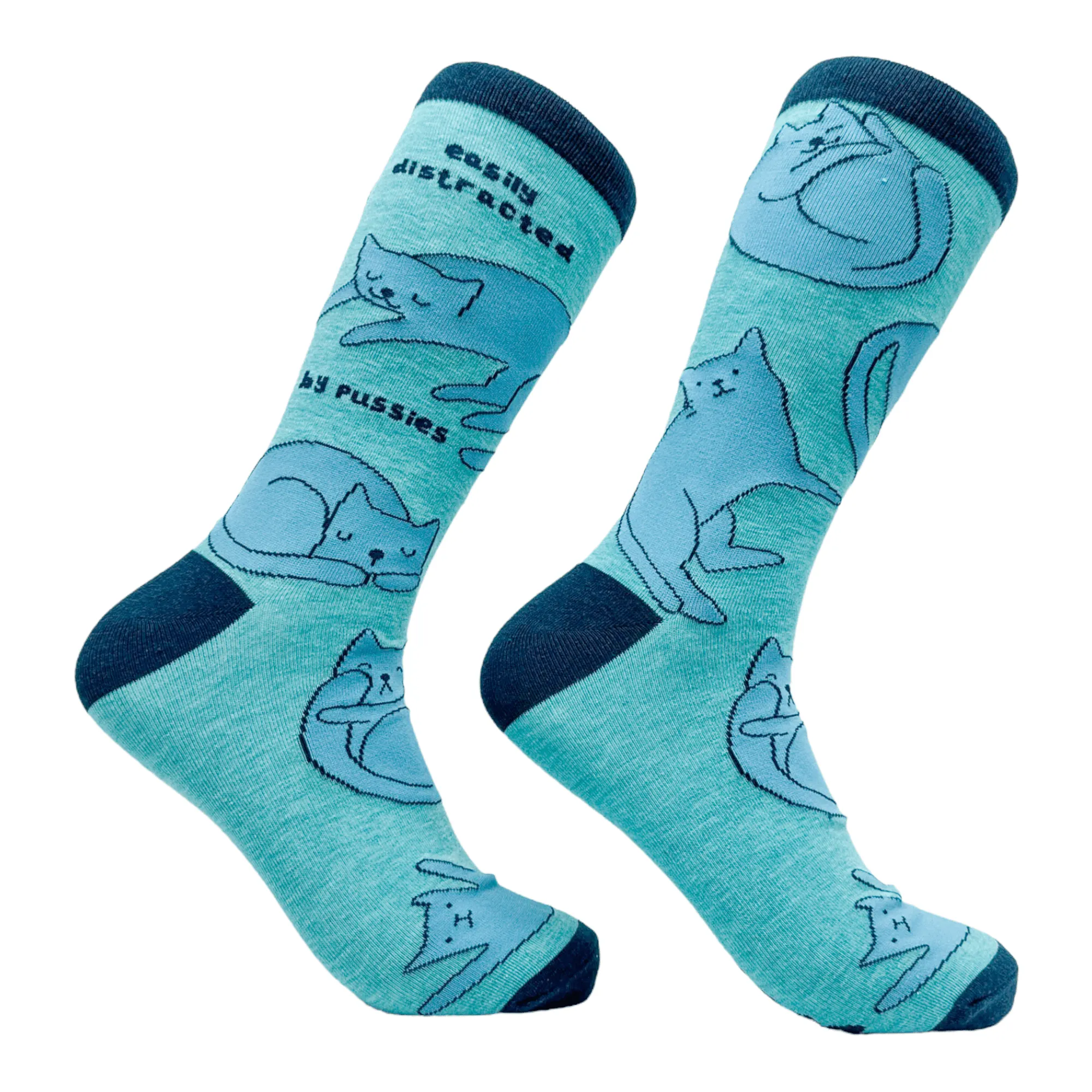 Men's Easily Distracted By Pussies Socks sold by Crazy Dog T-Shirts