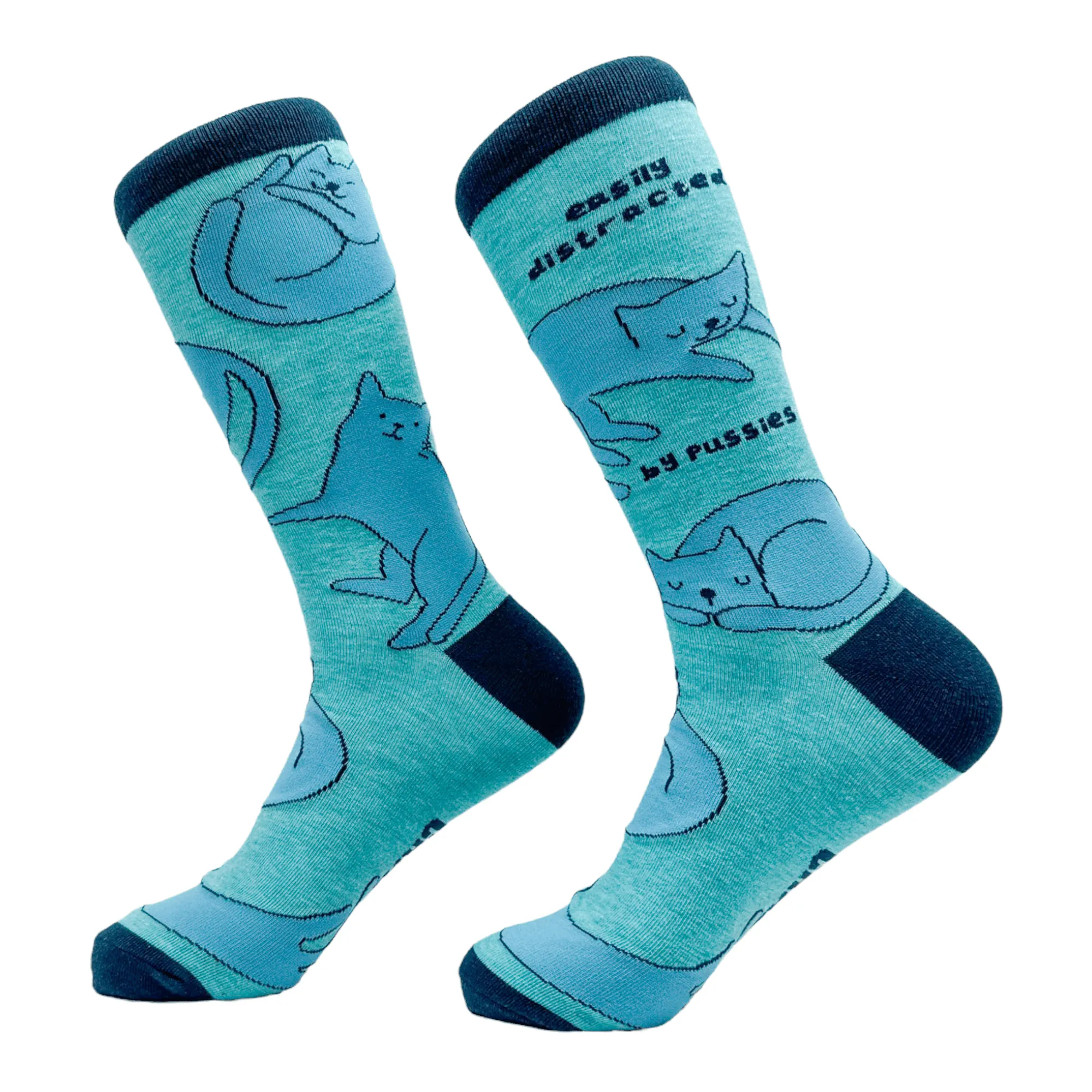 Men's Easily Distracted By Pussies Socks sold by Crazy Dog T-Shirts product image thumbnail 2