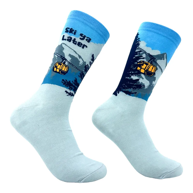 Men's Ski Ya Later Socks sold by Crazy Dog T-Shirts
