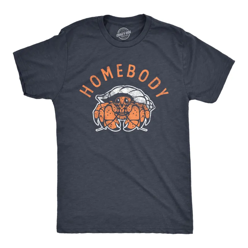 Homebody Crab Men's T Shirt sold by Crazy Dog T-Shirts