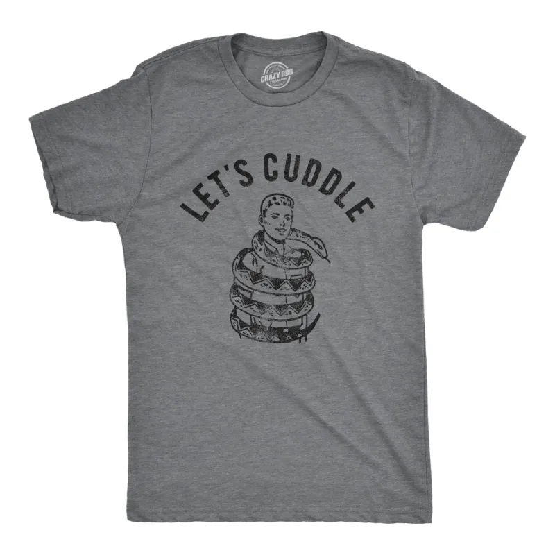 Lets Cuddle Snake Men's T Shirt sold by Crazy Dog T-Shirts