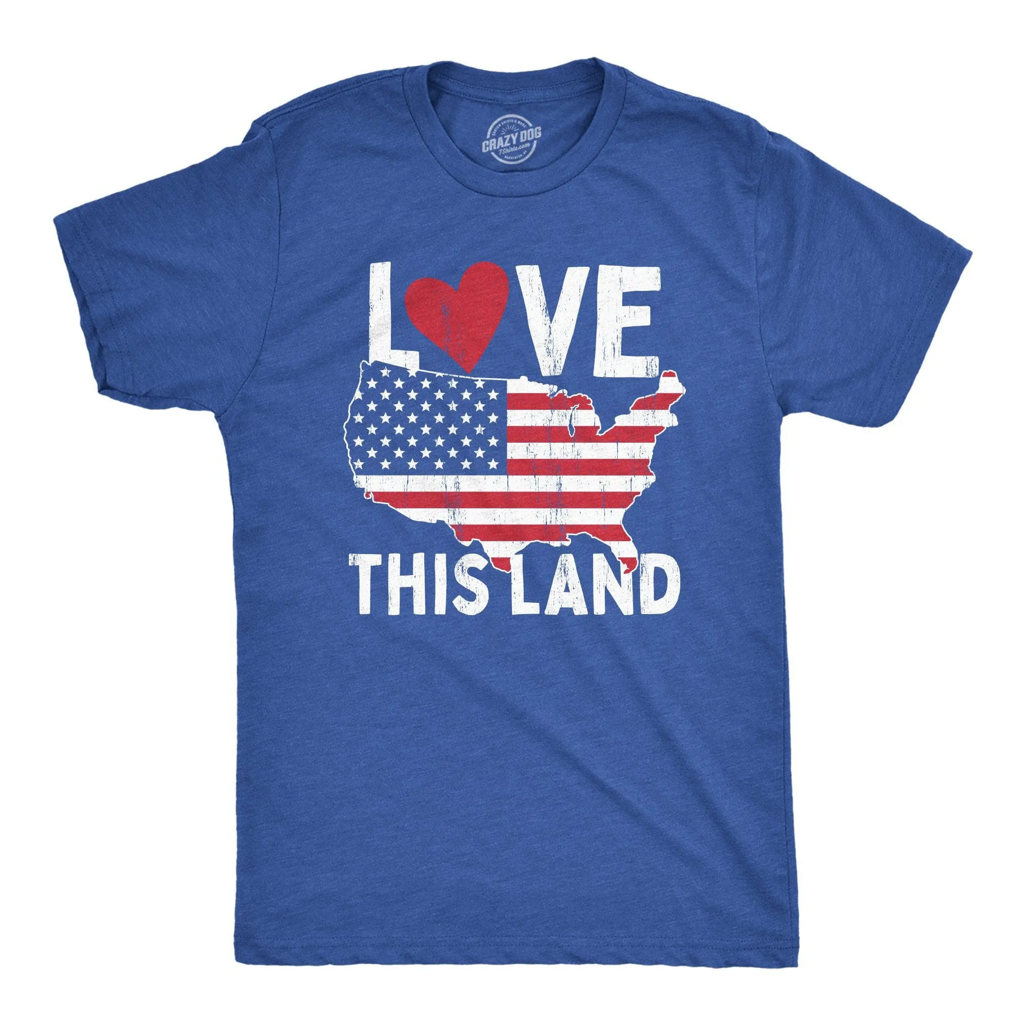 Love This Land Men's T Shirt sold by Crazy Dog T-Shirts