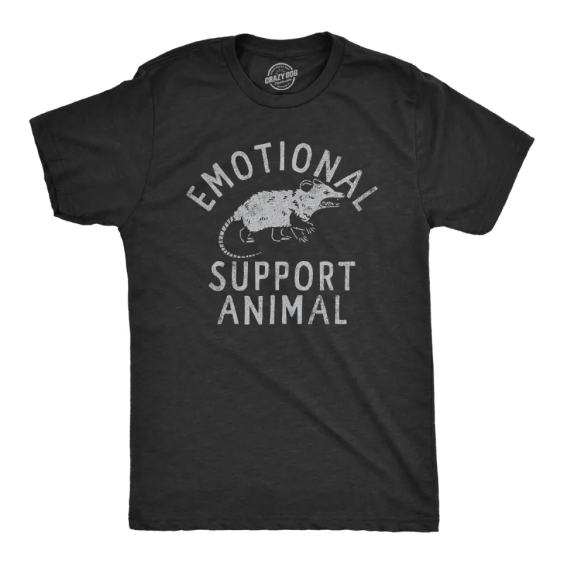 Emotional Support Animal Possum Men's T Shirt sold by Crazy Dog T-Shirts