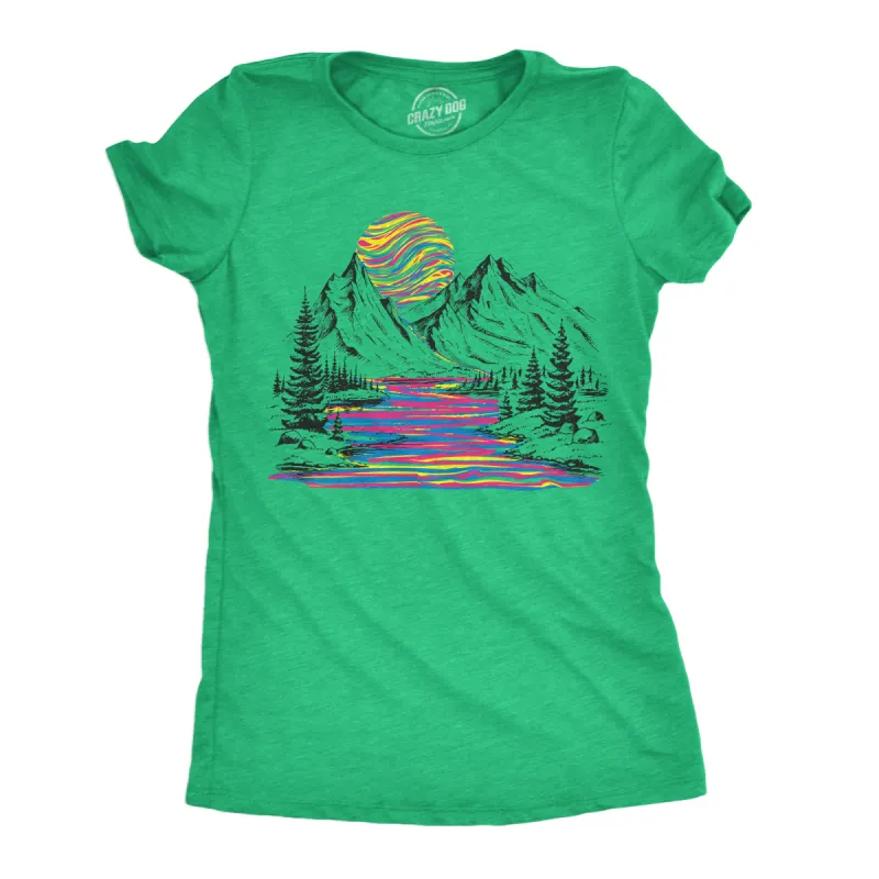 Rainbow River Women's T Shirt sold by Crazy Dog T-Shirts