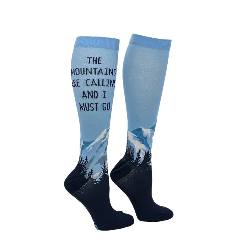 The Mountains Are Calling And I Must Go Compression Socks sold by Crazy Dog T-Shirts