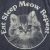 Eat Sleep Meow Repeat Men's T Shirt sold by Crazy Dog T-Shirts
