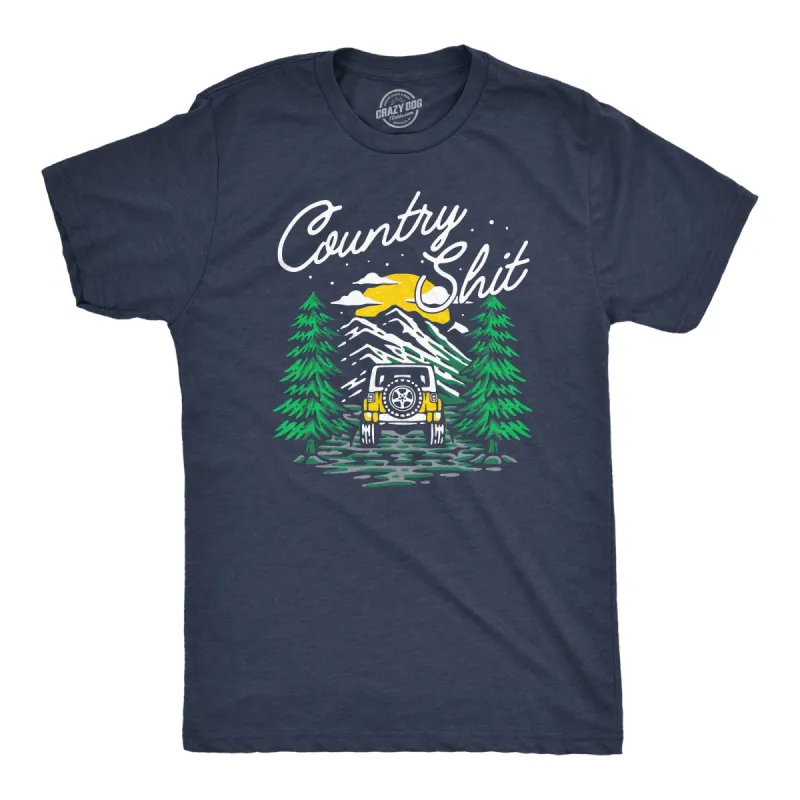 Country Shit Men's T Shirt sold by Crazy Dog T-Shirts