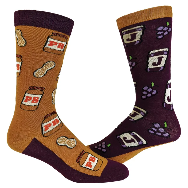 Mens Peanut Butter And Jelly Socks sold by Crazy Dog T-Shirts