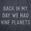 Back In My Day We Had Nine Planets Men's T Shirt sold by Crazy Dog T-Shirts