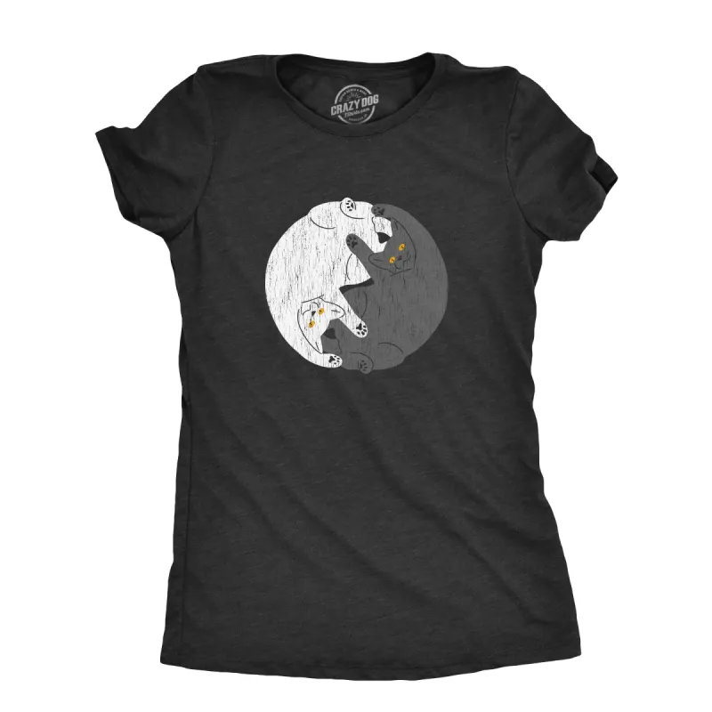 Yin Yang Cats Women's T Shirt sold by Crazy Dog T-Shirts
