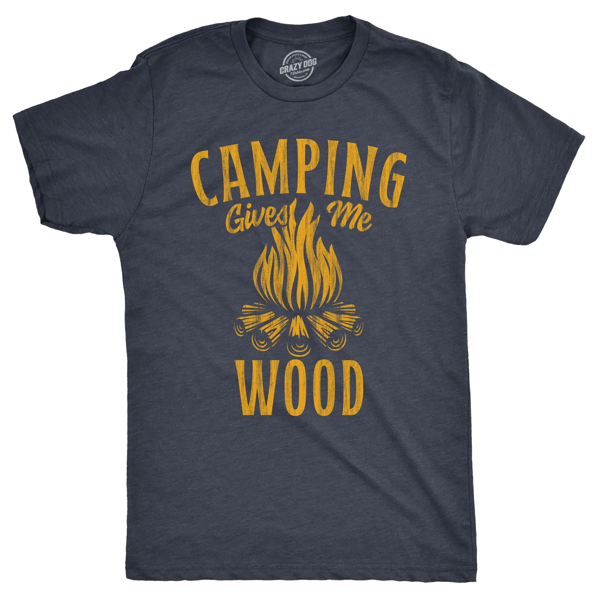 Camping Gives Me Wood Men's T Shirt sold by Crazy Dog T-Shirts