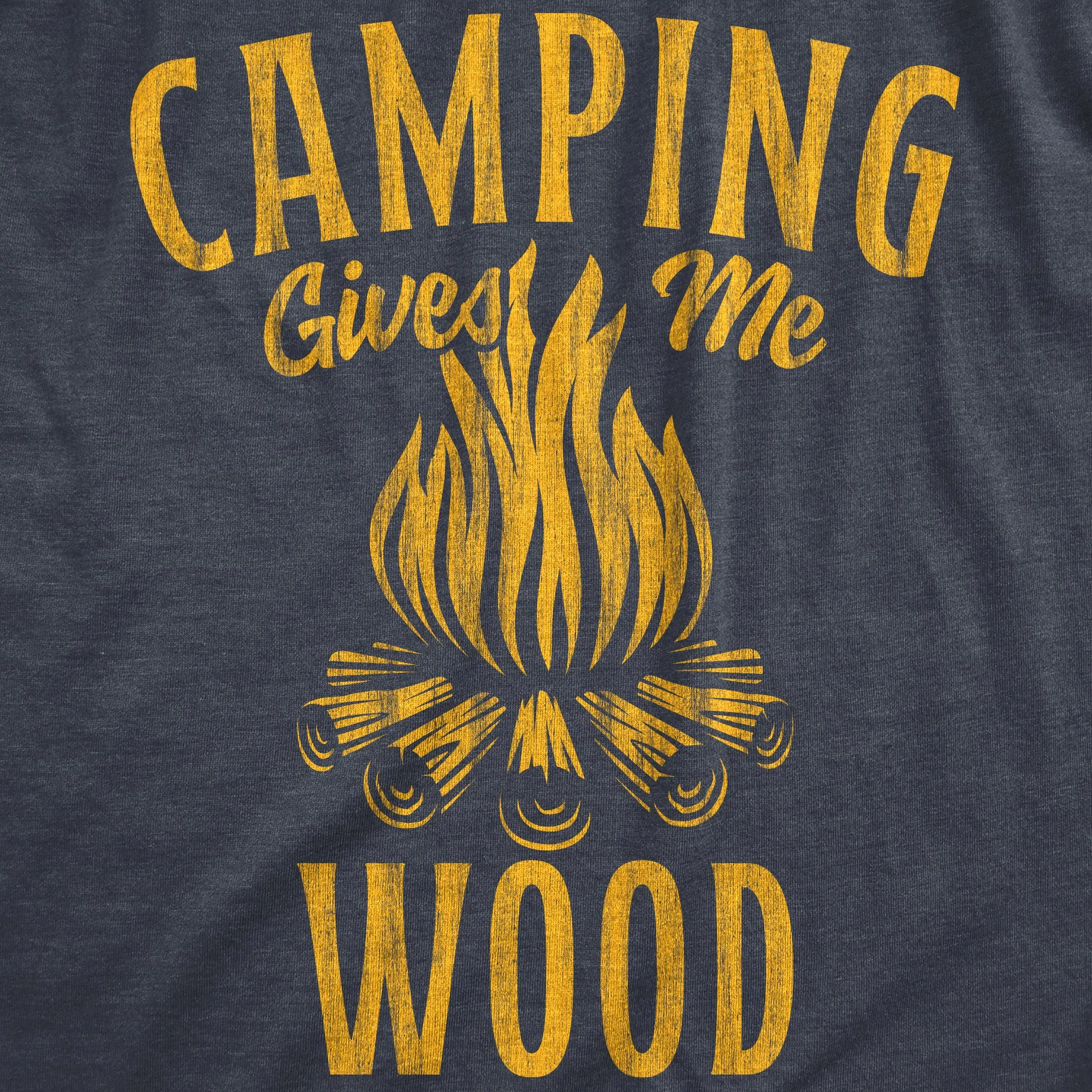 Camping Gives Me Wood Men's T Shirt sold by Crazy Dog T-Shirts product image thumbnail 2