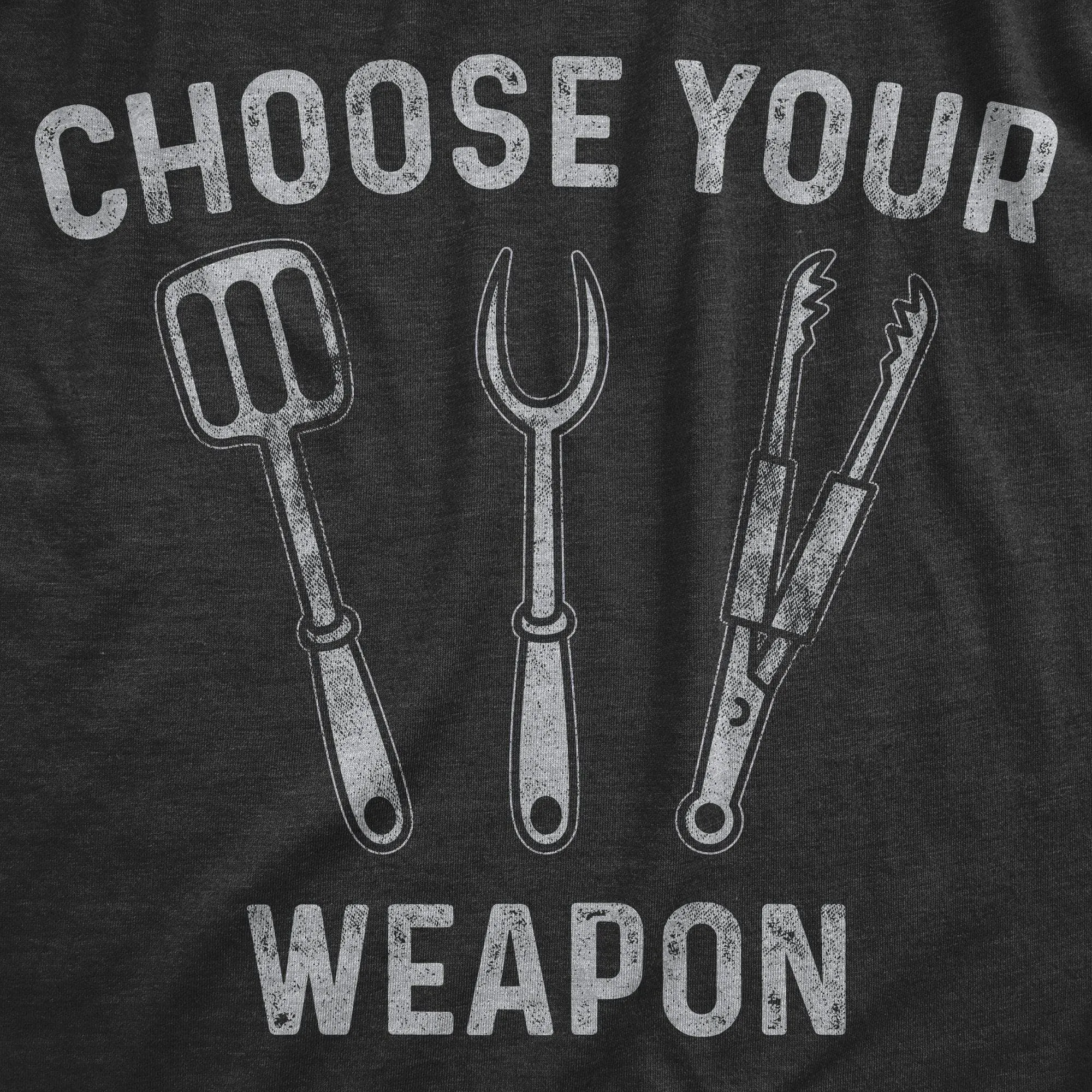 Choose Your Weapon Men's T Shirt sold by Crazy Dog T-Shirts product image thumbnail 2