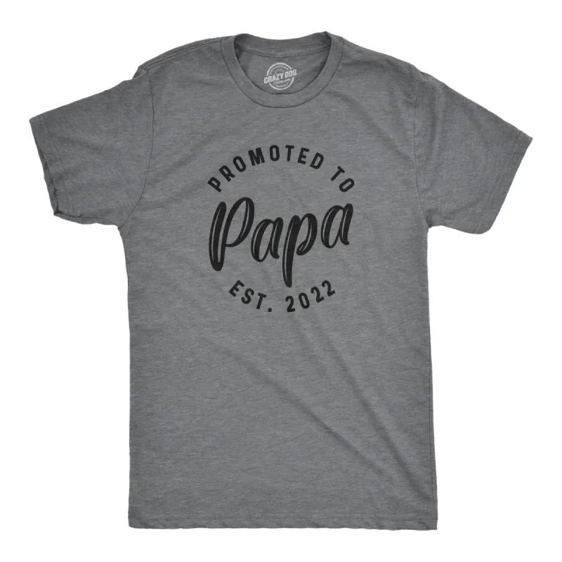 Promoted To Papa 2022 Men's T Shirt sold by Crazy Dog T-Shirts