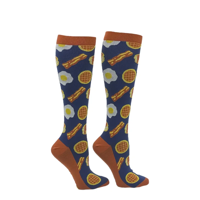 Breakfast Foods Compression Socks sold by Crazy Dog T-Shirts