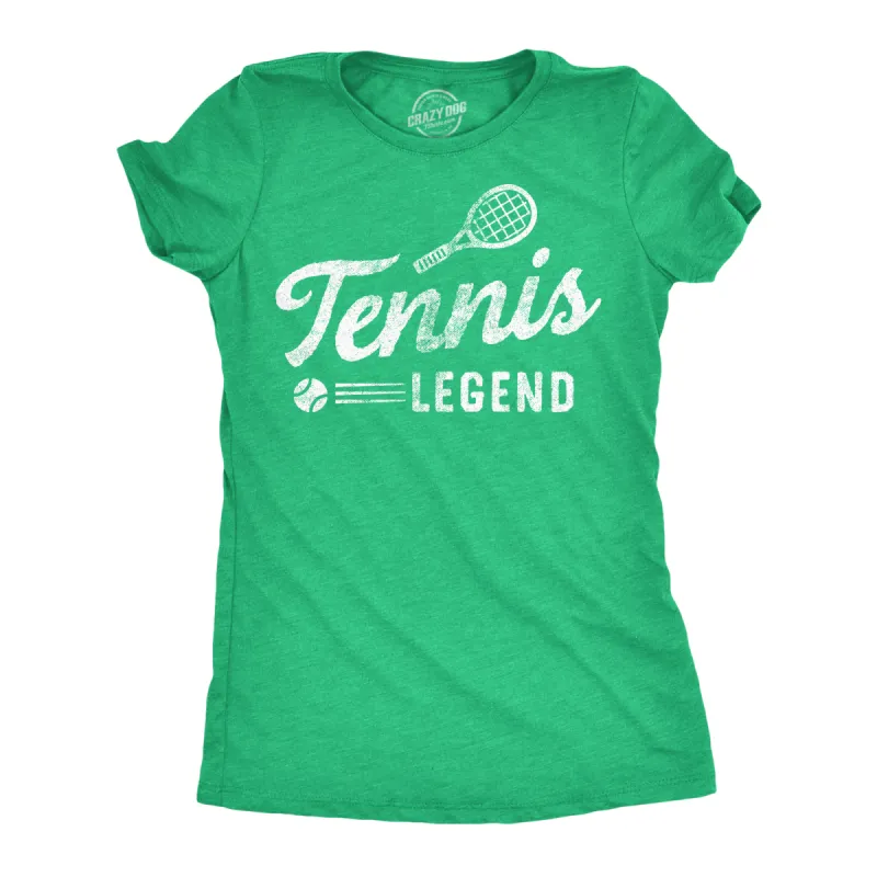 Tennis Legend Women's T Shirt sold by Crazy Dog T-Shirts