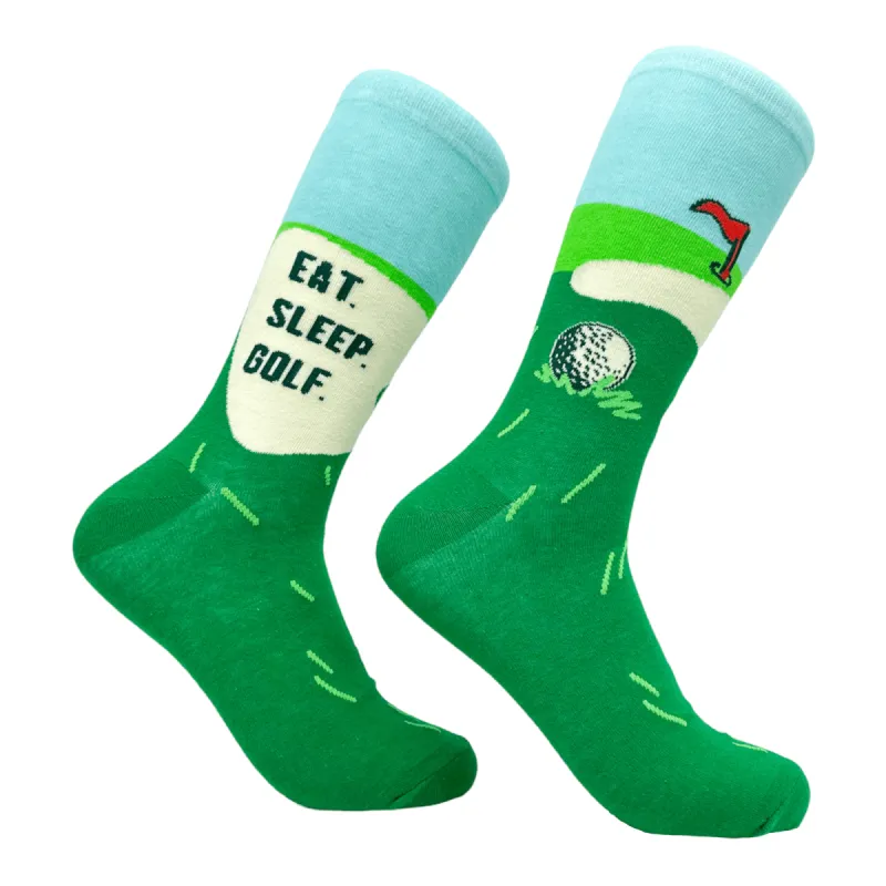 Men's Eat Sleep Golf Socks sold by Crazy Dog T-Shirts