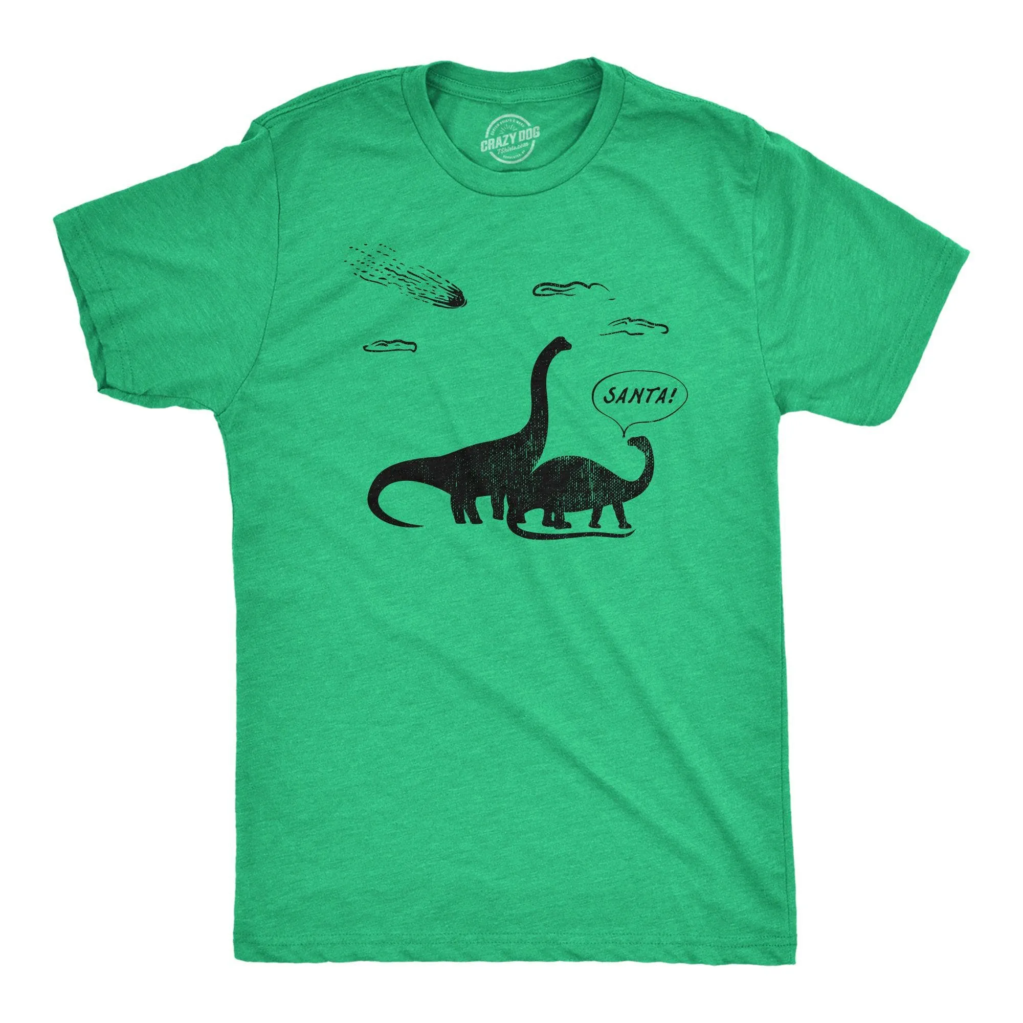 Santa Dinosaurs Men's T Shirt sold by Crazy Dog T-Shirts
