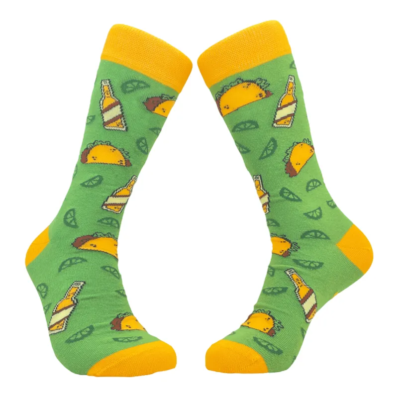 Mens Tacos And Beer Socks sold by Crazy Dog T-Shirts