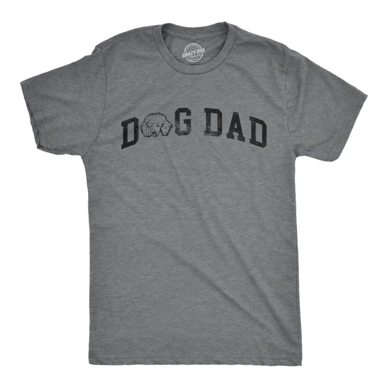 Dog Dad Poodle Men's T Shirt sold by Crazy Dog T-Shirts