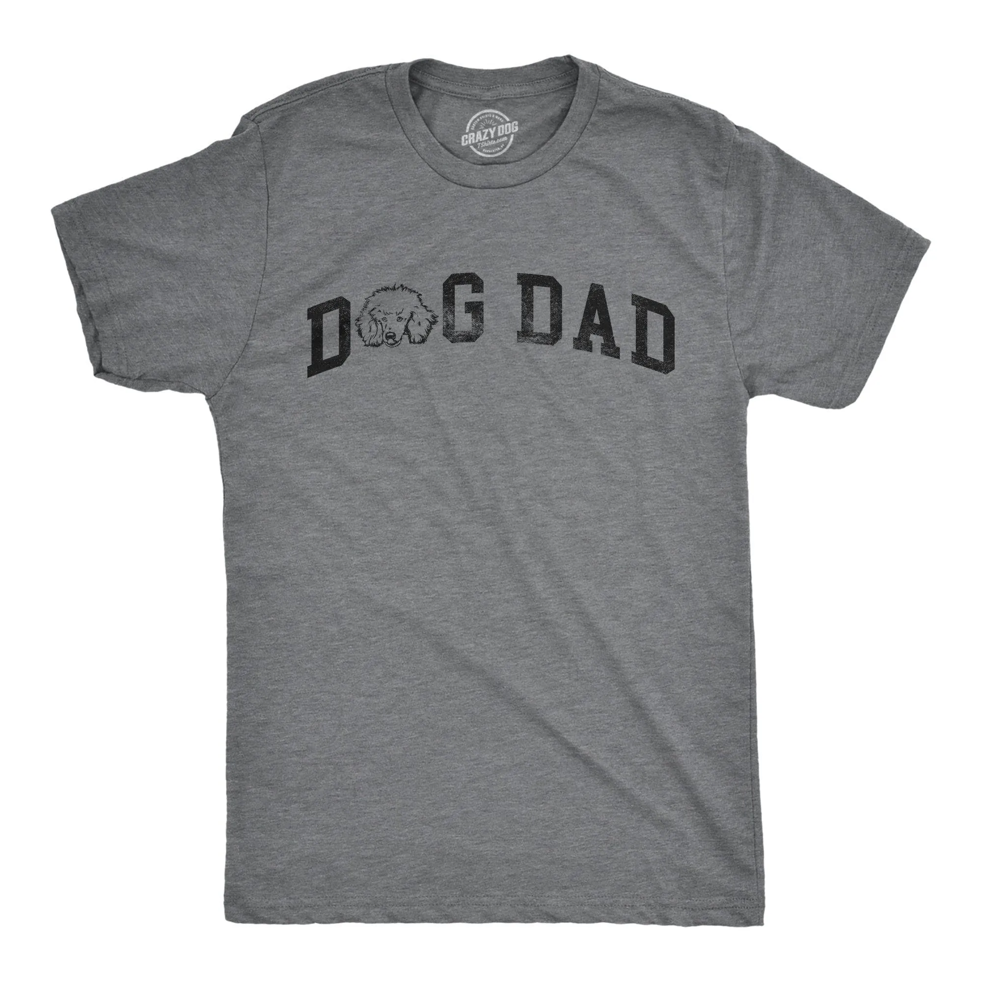 Dog Dad Poodle Men's T Shirt sold by Crazy Dog T-Shirts