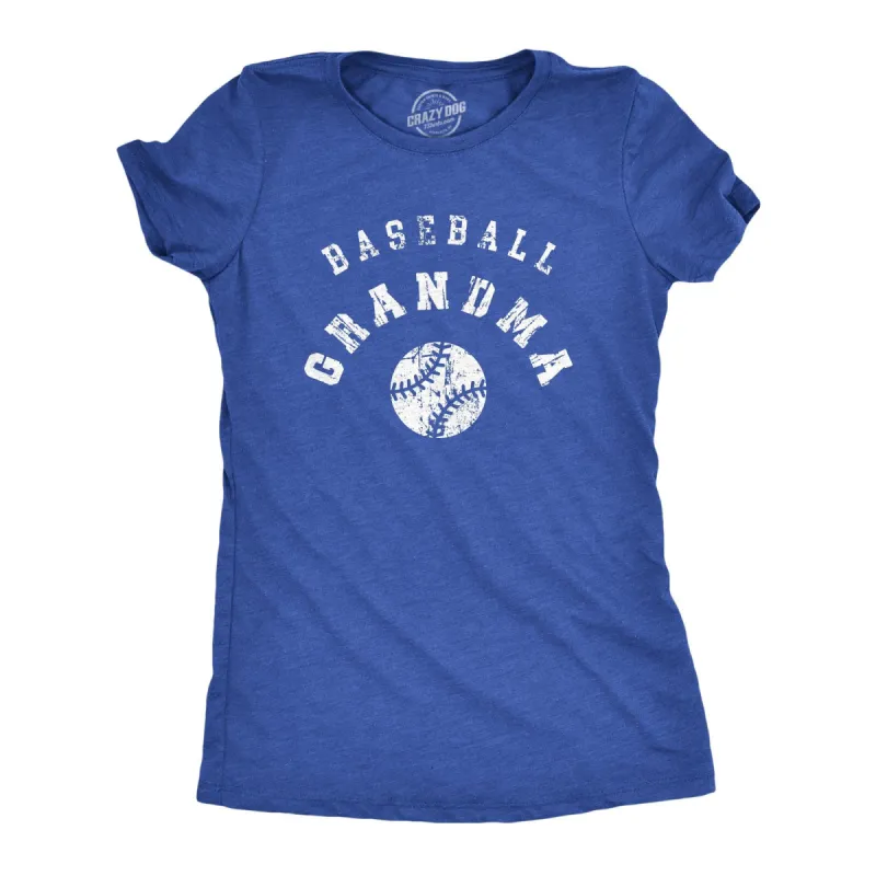 Baseball Grandma Women's T Shirt sold by Crazy Dog T-Shirts