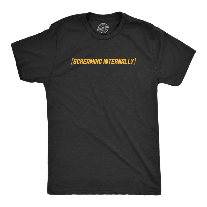 Screaming Internally Men's T Shirt sold by Crazy Dog T-Shirts