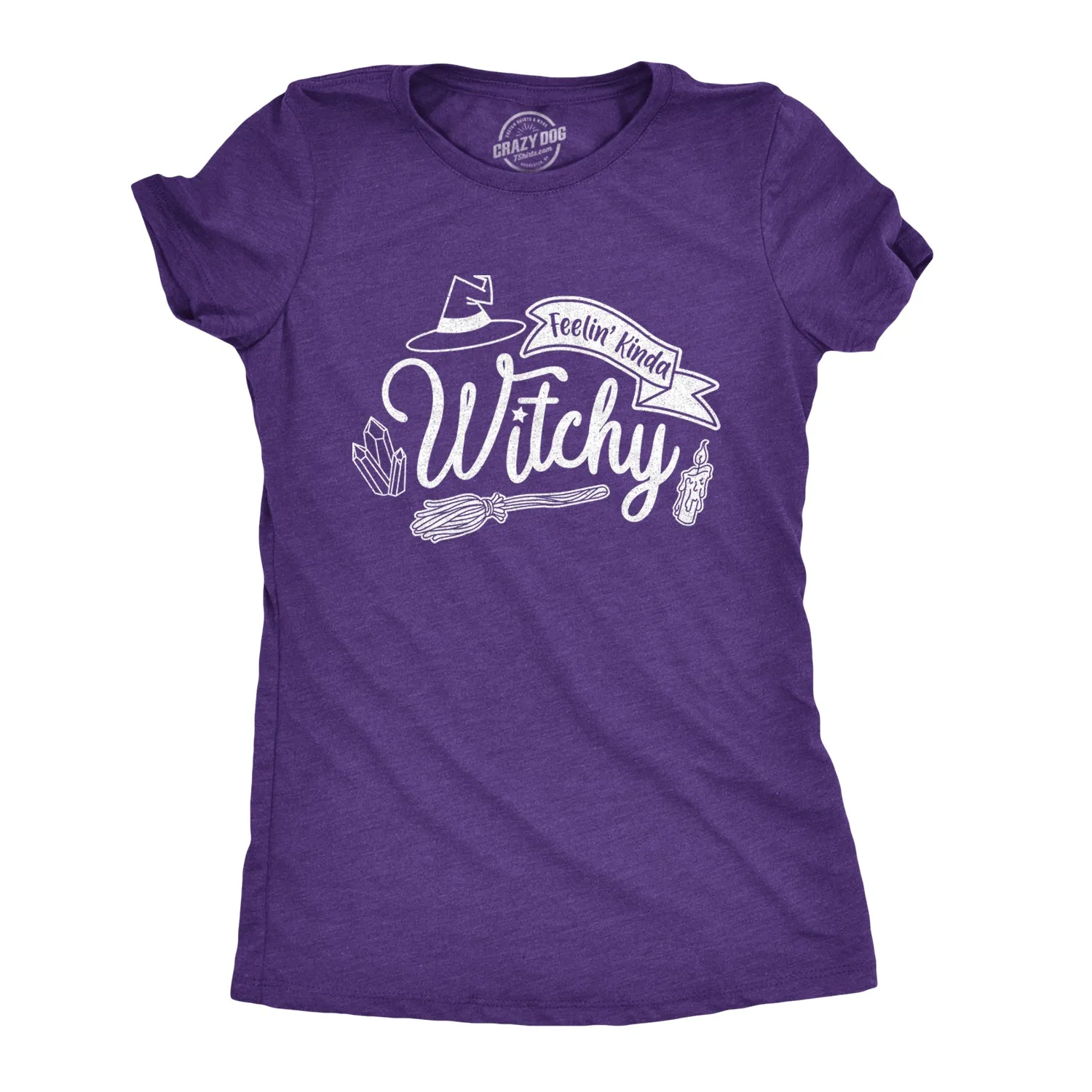 Feelin Kinda Witchy Women's T Shirt sold by Crazy Dog T-Shirts