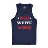 Red White And BBQ Men's Tank Top sold by Crazy Dog T-Shirts