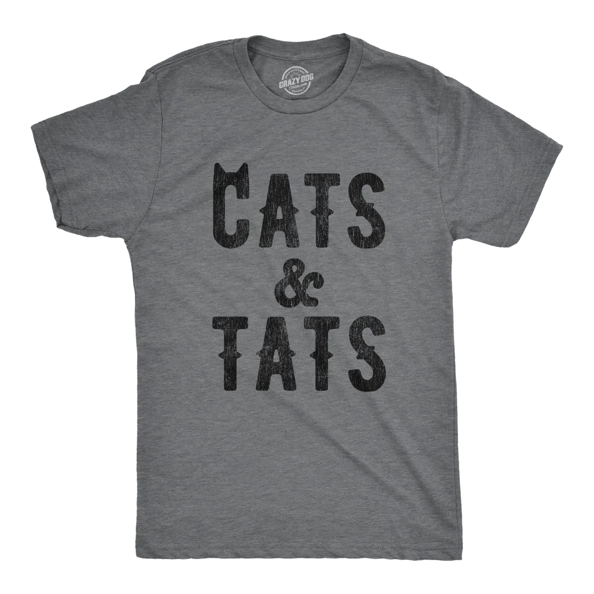 Cats And Tats Men's T Shirt sold by Crazy Dog T-Shirts