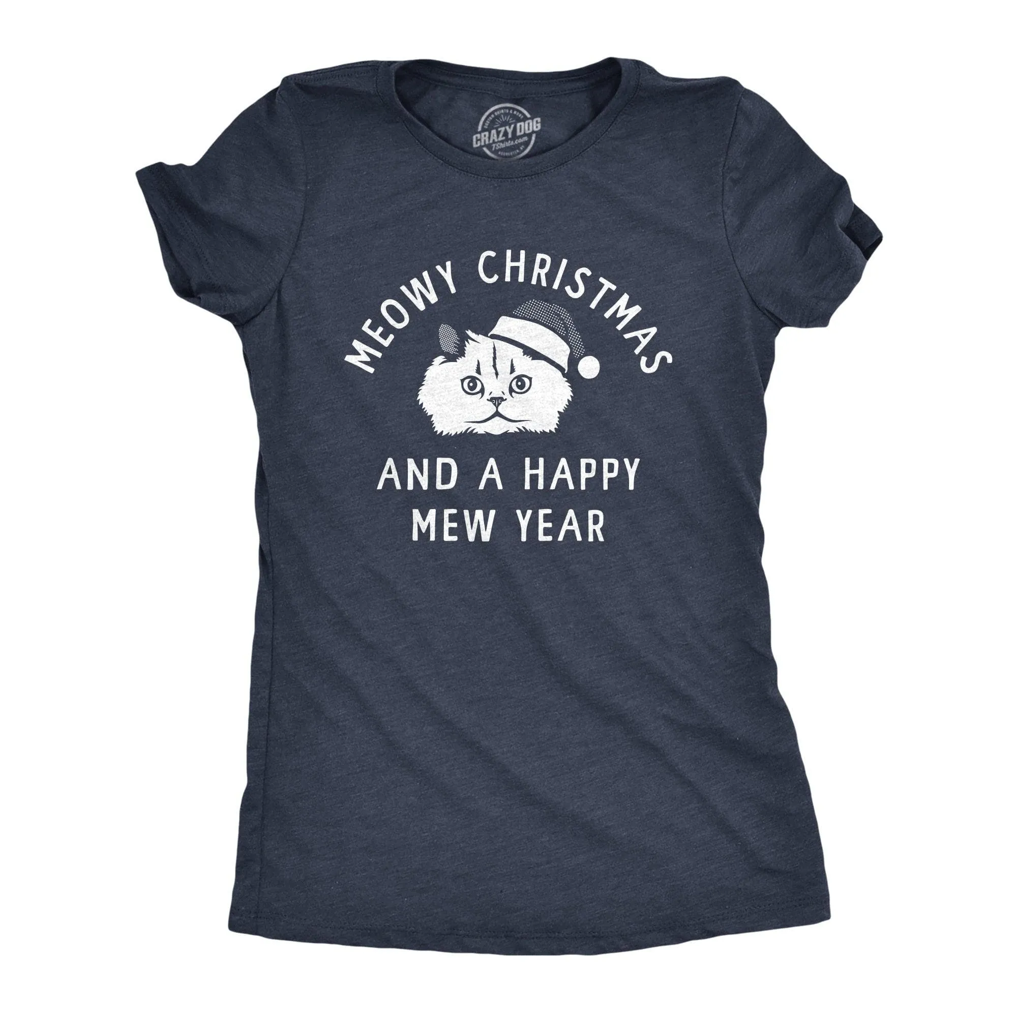 Meowy Christmas Women's T Shirt sold by Crazy Dog T-Shirts