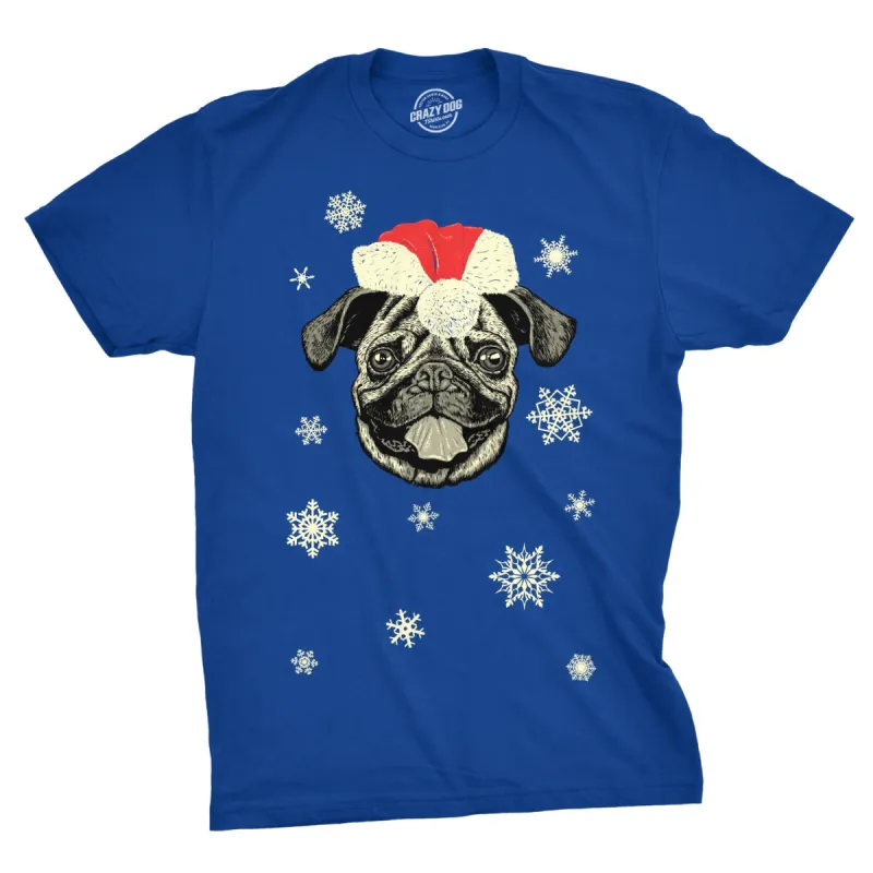 Santa Pug Ugly Christmas Sweater Men's T Shirt sold by Crazy Dog T-Shirts