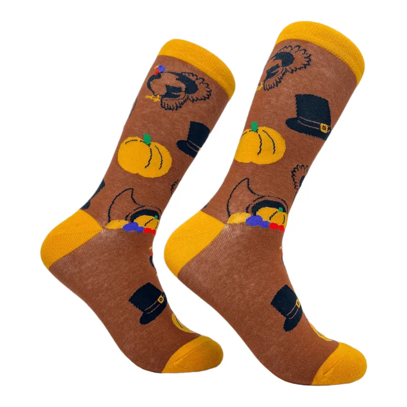 Womens Thanksgiving Socks sold by Crazy Dog T-Shirts