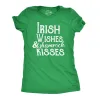 Irish Wishes And Shamrock Kisses Women's T Shirt sold by Crazy Dog T-Shirts