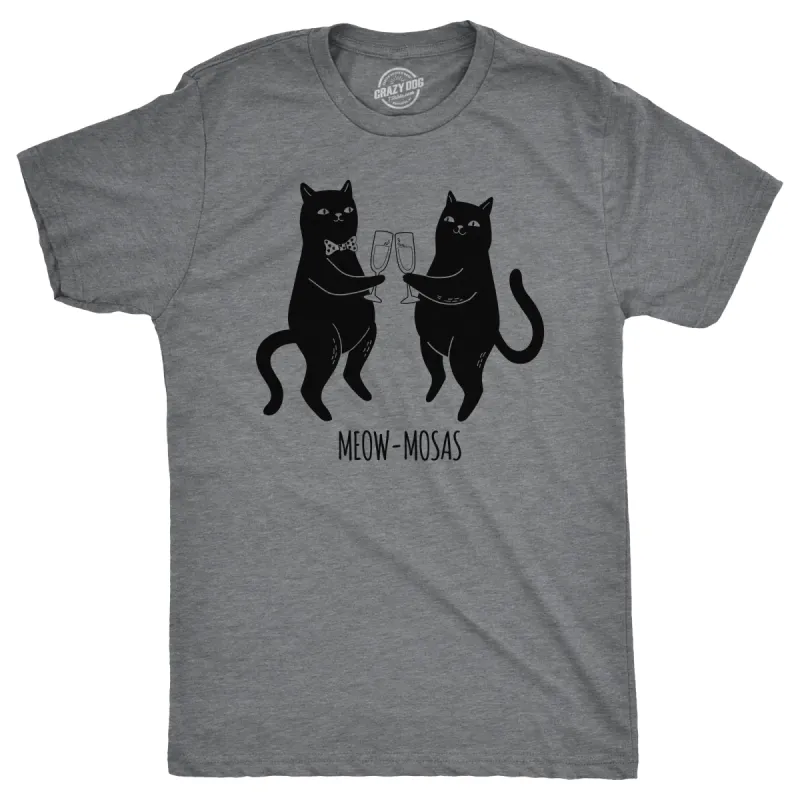 Meow Mosas Men's T Shirt sold by Crazy Dog T-Shirts