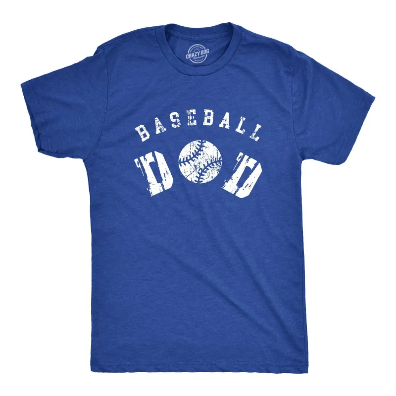 Baseball Dad Men's T Shirt sold by Crazy Dog T-Shirts