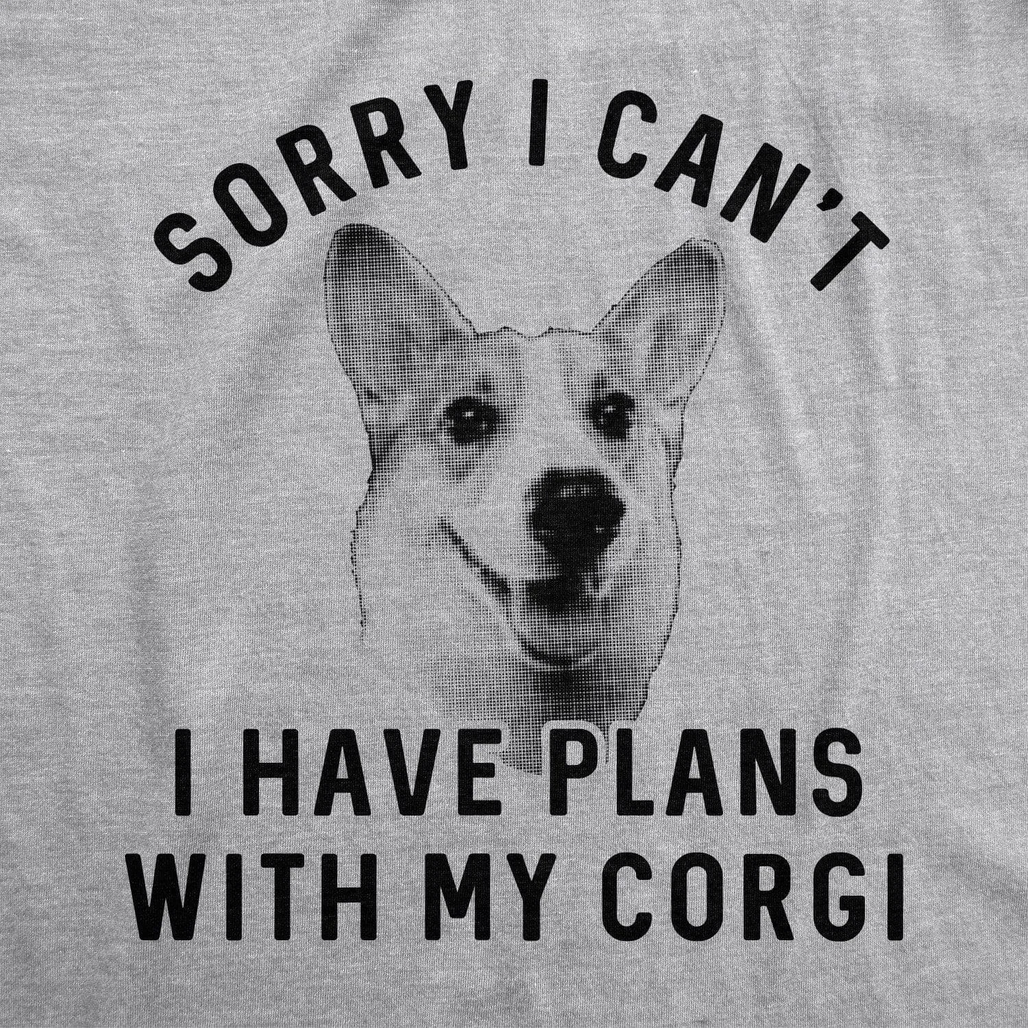 Sorry I Can't I Have Plans With My Corgi Men's T Shirt sold by Crazy Dog T-Shirts product image thumbnail 2