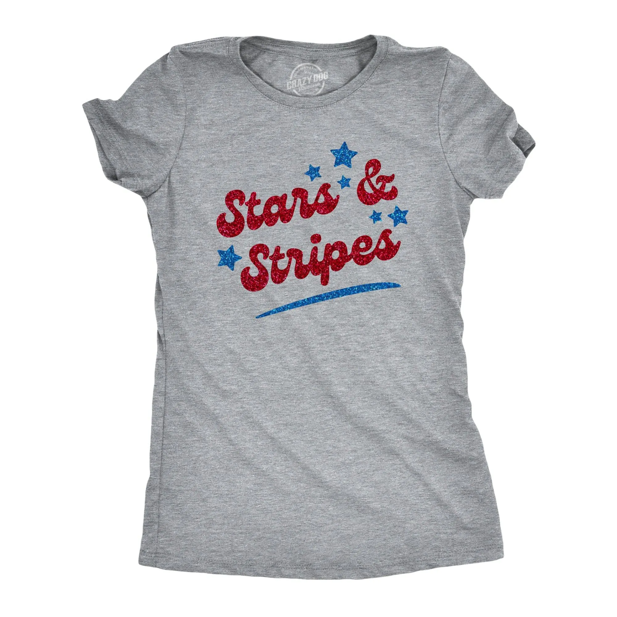 Stars And Stripes Glitter Women's T Shirt sold by Crazy Dog T-Shirts