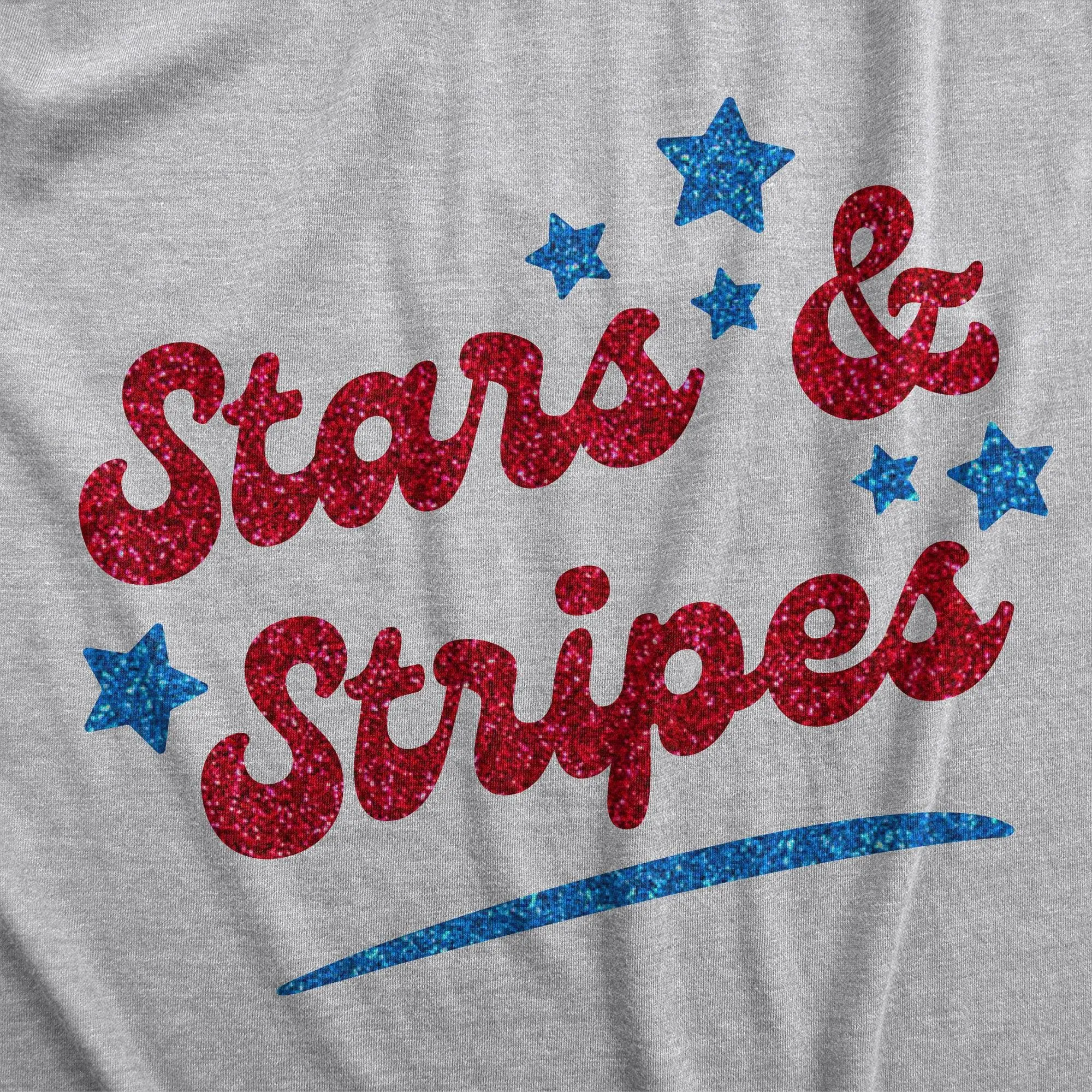 Stars And Stripes Glitter Women's T Shirt sold by Crazy Dog T-Shirts product image thumbnail 2