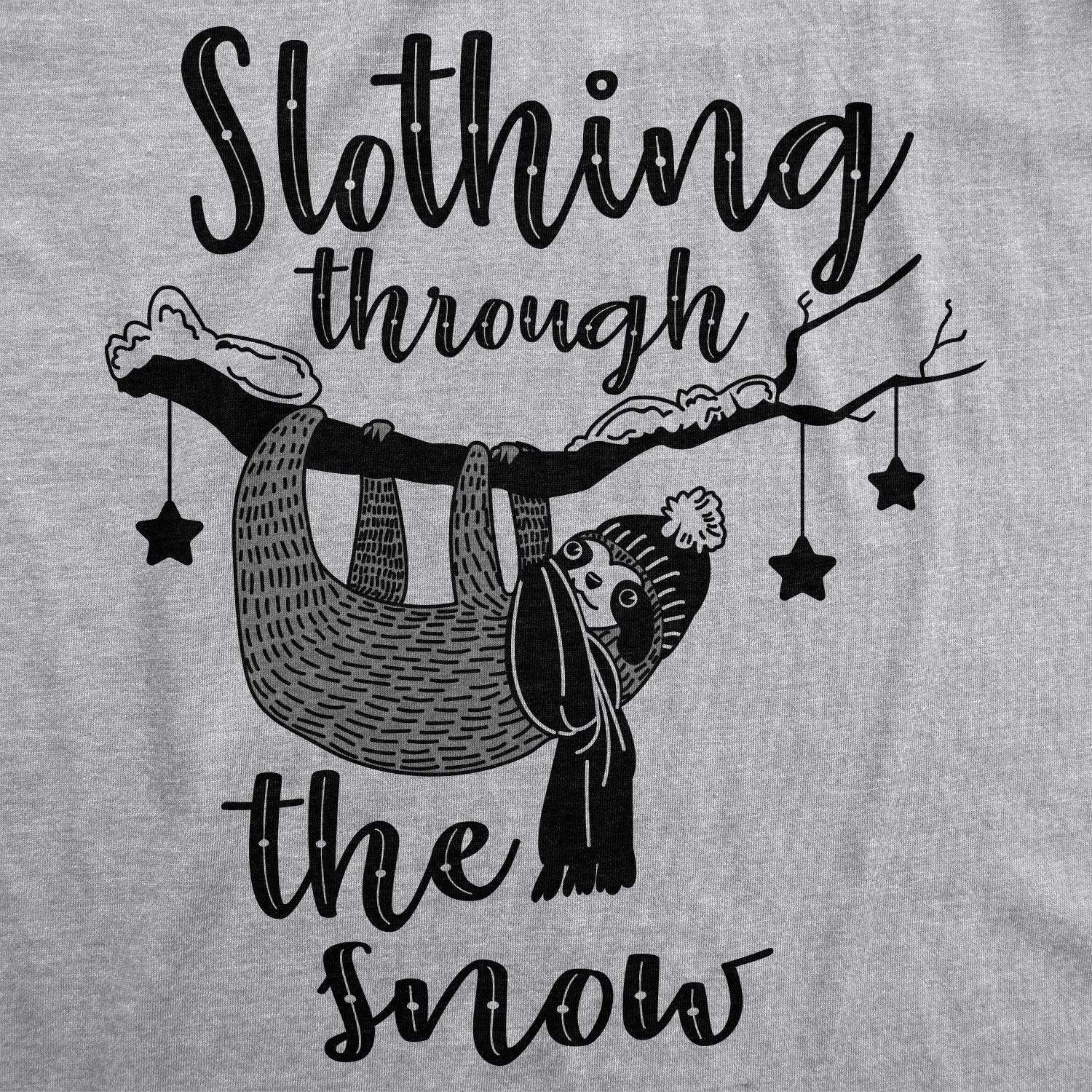 Slothing Through The Snow Women's T Shirt sold by Crazy Dog T-Shirts product image thumbnail 2