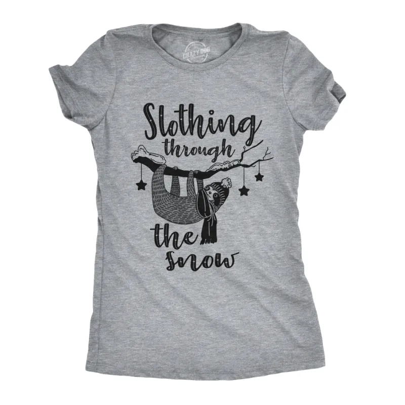Slothing Through The Snow Women's T Shirt sold by Crazy Dog T-Shirts