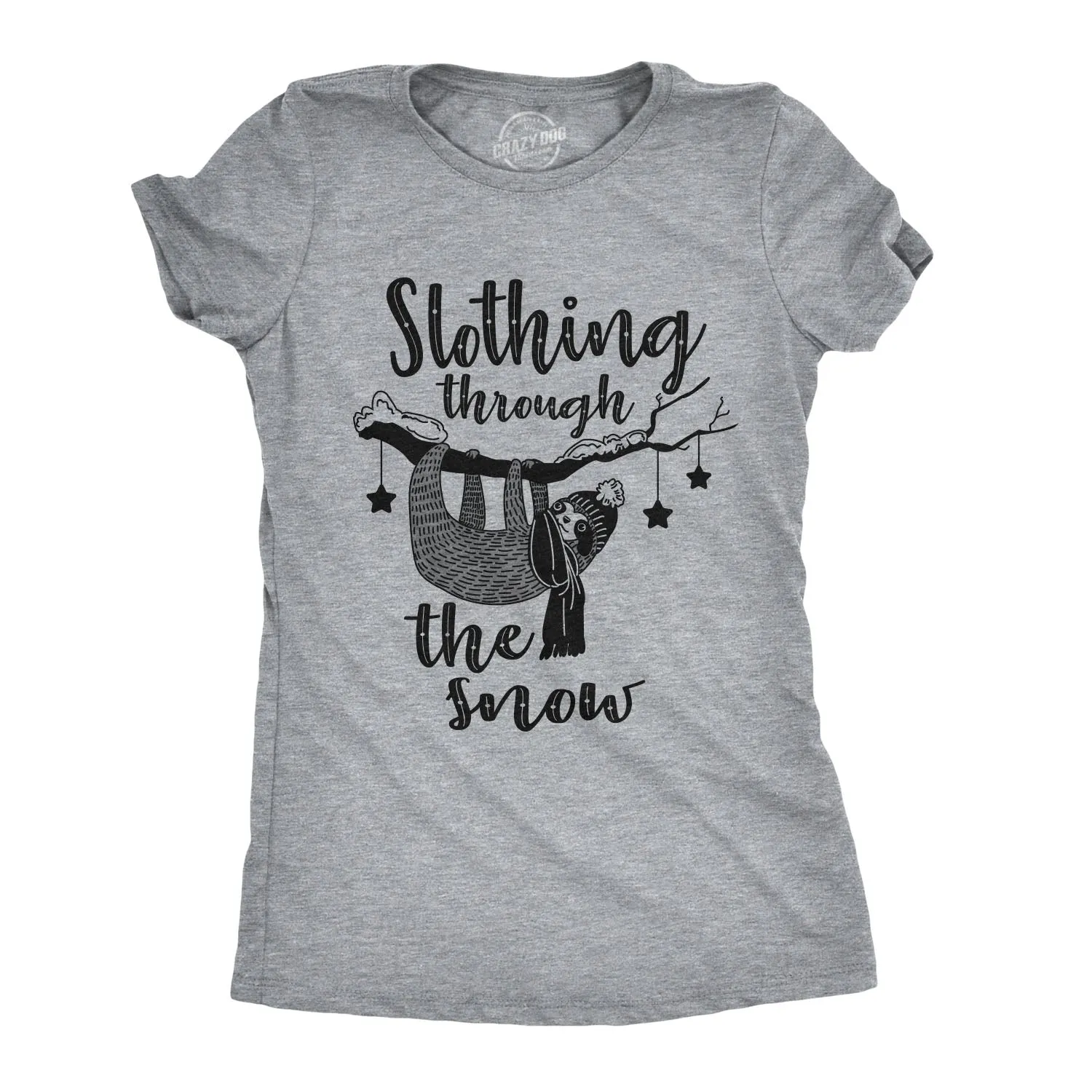 Slothing Through The Snow Women's T Shirt sold by Crazy Dog T-Shirts