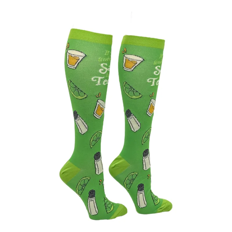 If Youre Gonna Be Salty Bring Tequila Compression Socks sold by Crazy Dog T-Shirts