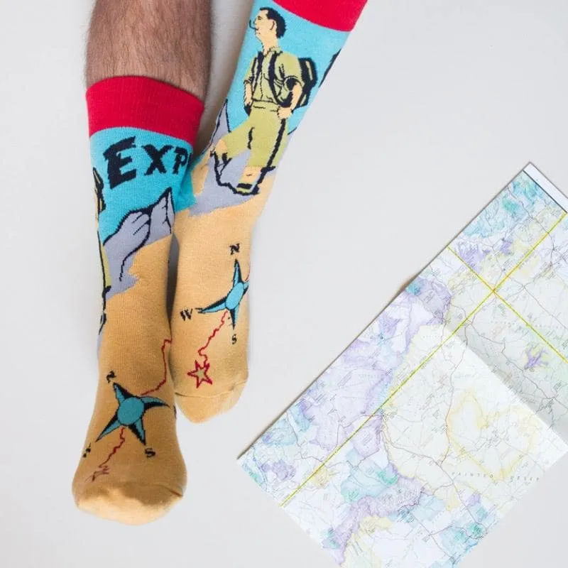 Mens Explore Socks sold by Crazy Dog T-Shirts product image thumbnail 4