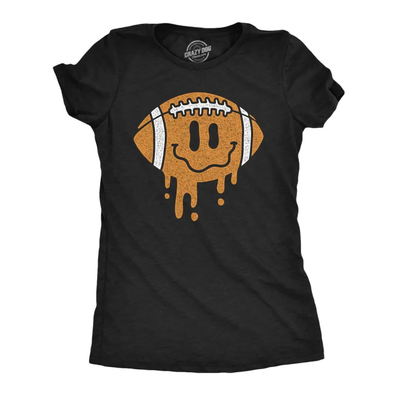 Dripping Football Smile Women's T Shirt sold by Crazy Dog T-Shirts